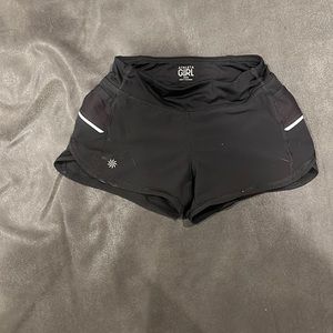 Athleta girl shorts size XS/6 black with pockets